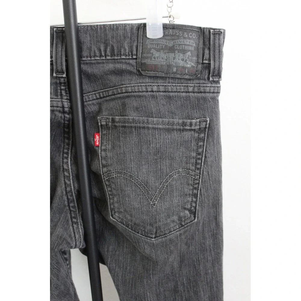 VTG Levi's 511 Men's Skinny Jeans 34x30 Faded Black Slim Fit Denim‎ Pants